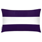 Outdoor Garden Waterproof Rectangle Cushion - 2 Stripes Horizontal - Morc Blue 50 x 30 cm by Izabela Peters