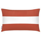 Outdoor Garden Waterproof Rectangle Cushion - 2 Stripes Horizontal - Burnt Ochre 50 x 30 cm by Izabela Peters