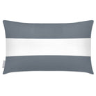 Outdoor Garden Waterproof Rectangle Cushion - 2 Stripes Horizontal - French Grey 50 x 30 cm by Izabela Peters