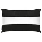 Outdoor Garden Waterproof Rectangle Cushion - 2 Stripes Horizontal - Charcoal 50 x 30 cm by Izabela Peters