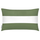 Outdoor Garden Waterproof Rectangle Cushion - 2 Stripes Horizontal - Sage 50 x 30 cm by Izabela Peters