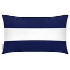 Outdoor Garden Waterproof Rectangle Cushion - 2 Stripes Horizontal - Midnight 50 x 30 cm by Izabela Peters