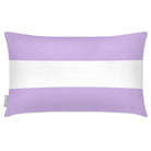 Outdoor Garden Waterproof Rectangle Cushion - 2 Stripes Horizontal - Violet 50 x 30 cm by Izabela Peters