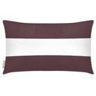 Outdoor Garden Waterproof Rectangle Cushion - 2 Stripes Horizontal in Italian Grape 50 x 30 cm | Izabela Peters