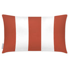 Outdoor Garden Waterproof Rectangle Cushion - 3 Stripes in Burnt Ochre 50 x 30 cm | Izabela Peters