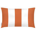 Outdoor Garden Waterproof Rectangle Cushion - 3 Stripes in Burnt Orange 50 x 30 cm | Izabela Peters