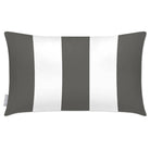 Outdoor Garden Waterproof Rectangle Cushion - 3 Stripes in Beluga 50 x 30 cm | Izabela Peters