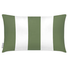 Outdoor Garden Waterproof Rectangle Cushion - 3 Stripes in Sage 50 x 30 cm | Izabela Peters