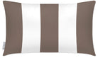 Outdoor Garden Waterproof Rectangle Cushion - 3 Stripes - Raspberry Red 50 x 30 cm by Izabela Peters