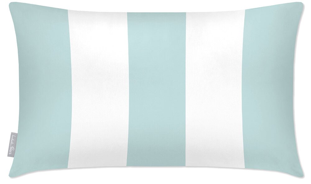 Outdoor Garden Waterproof Rectangle Cushion - 3 Stripes - Raspberry Red 50 x 30 cm by Izabela Peters