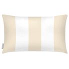 Outdoor Garden Waterproof Rectangle Cushion - 3 Stripes - Ivory Cream 50 x 30 cm by Izabela Peters