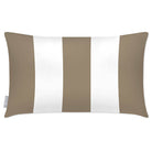 Outdoor Garden Waterproof Rectangle Cushion - 3 Stripes - Taupe 50 x 30 cm by Izabela Peters