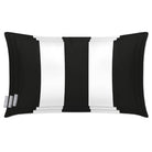 Outdoor Garden Waterproof Rectangle Cushion - 3 Stripes - Charcoal 50 x 30 cm by Izabela Peters