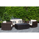 Outdoor Garden Waterproof Rectangle Cushion - 3 Stripes - Charcoal 50 x 30 cm by Izabela Peters