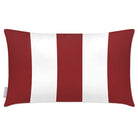 Outdoor Garden Waterproof Rectangle Cushion - 3 Stripes Luxury Outdoor Cushions Izabela Peters Raspberry Red 50 x 30 cm 