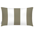 Outdoor Garden Waterproof Rectangle Cushion - 3 Stripes - Martini Olive 50 x 30 cm by Izabela Peters
