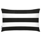 Outdoor Garden Waterproof Rectangle Cushion - 3 Stripes Horizontal - Charcoal 50 x 30 cm by Izabela Peters