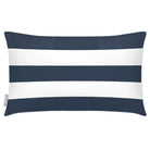 Outdoor Garden Waterproof Rectangle Cushion - 3 Stripes Horizontal - Petrol Blue 50 x 30 cm by Izabela Peters