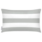 Outdoor Garden Waterproof Rectangle Cushion - 3 Stripes Horizontal - Storm Grey 50 x 30 cm by Izabela Peters