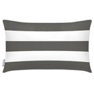 Outdoor Garden Waterproof Rectangle Cushion - 3 Stripes Horizontal - Beluga 50 x 30 cm by Izabela Peters