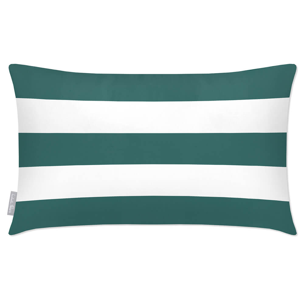 Outdoor Garden Waterproof Rectangle Cushion - 3 Stripes Horizontal  Izabela Peters Forest Biome 50 x 30 cm 