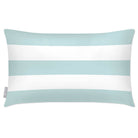Outdoor Garden Waterproof Rectangle Cushion - 3 Stripes Horizontal - Duck Egg 50 x 30 cm by Izabela Peters