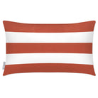 Outdoor Garden Waterproof Rectangle Cushion - 3 Stripes Horizontal in Burnt Ochre 50 x 30 cm | Izabela Peters