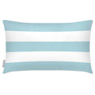 Outdoor Garden Waterproof Rectangle Cushion - 3 Stripes Horizontal in Celeste Blue 50 x 30 cm | Izabela Peters