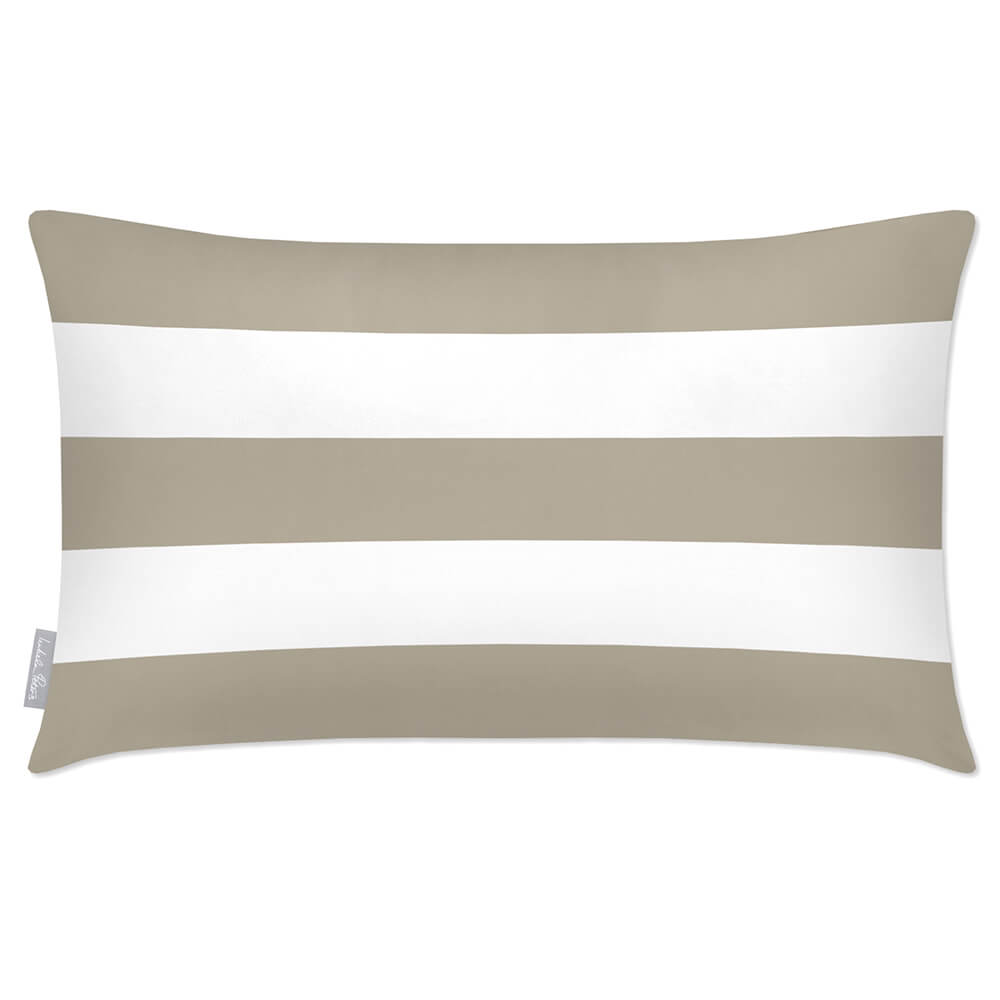 Outdoor Garden Waterproof Rectangle Cushion - 3 Stripes Horizontal  Izabela Peters Twill 50 x 30 cm 