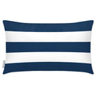 Outdoor Garden Waterproof Rectangle Cushion - 3 Stripes Horizontal - Estate Blue 50 x 30 cm by Izabela Peters