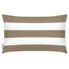 Outdoor Garden Waterproof Rectangle Cushion - 3 Stripes Horizontal - Taupe 50 x 30 cm by Izabela Peters