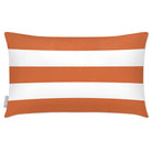 Outdoor Garden Waterproof Rectangle Cushion - 3 Stripes Horizontal - Burnt Orange 50 x 30 cm by Izabela Peters