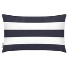 Outdoor Garden Waterproof Rectangle Cushion - 3 Stripes Horizontal - Graphite 50 x 30 cm by Izabela Peters