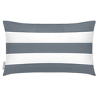 Outdoor Garden Waterproof Rectangle Cushion - 3 Stripes Horizontal in French Grey 50 x 30 cm | Izabela Peters