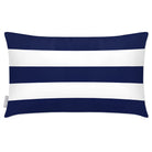 Outdoor Garden Waterproof Rectangle Cushion - 3 Stripes Horizontal - Midnight 50 x 30 cm by Izabela Peters