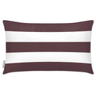 Outdoor Garden Waterproof Rectangle Cushion - 3 Stripes Horizontal - Italian Grape 50 x 30 cm by Izabela Peters