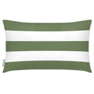 Outdoor Garden Waterproof Rectangle Cushion - 3 Stripes Horizontal - Sage 50 x 30 cm by Izabela Peters