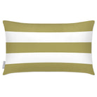 Outdoor Garden Waterproof Rectangle Cushion - 3 Stripes Horizontal - Golden Lime 50 x 30 cm by Izabela Peters