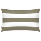 Outdoor Garden Waterproof Rectangle Cushion - 3 Stripes Horizontal - Martini Olive 50 x 30 cm by Izabela Peters