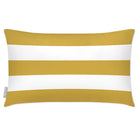 Outdoor Garden Waterproof Rectangle Cushion - 3 Stripes Horizontal in Mustard 50 x 30 cm | Izabela Peters
