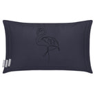 Outdoor Garden Waterproof Rectangle Cushion - Abstract Flamingo - Graphite 50 x 30 cm by Izabela Peters