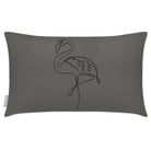 Outdoor Garden Waterproof Rectangle Cushion - Abstract Flamingo - Beluga 50 x 30 cm by Izabela Peters
