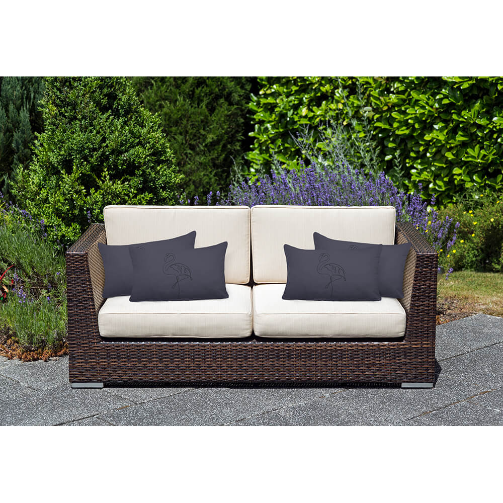 Outdoor Garden Waterproof Rectangle Cushion - Abstract Flamingo  Izabela Peters   