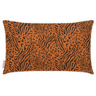 Outdoor Garden Waterproof Rectangle Cushion - Animal Fusion Print - Orange and Black 50 x 30 cm by Izabela Peters