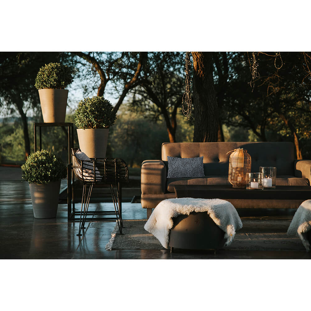 Outdoor Garden Waterproof Rectangle Cushion - Animal Fusion Print - French Grey 50 x 30 cm by Izabela Peters