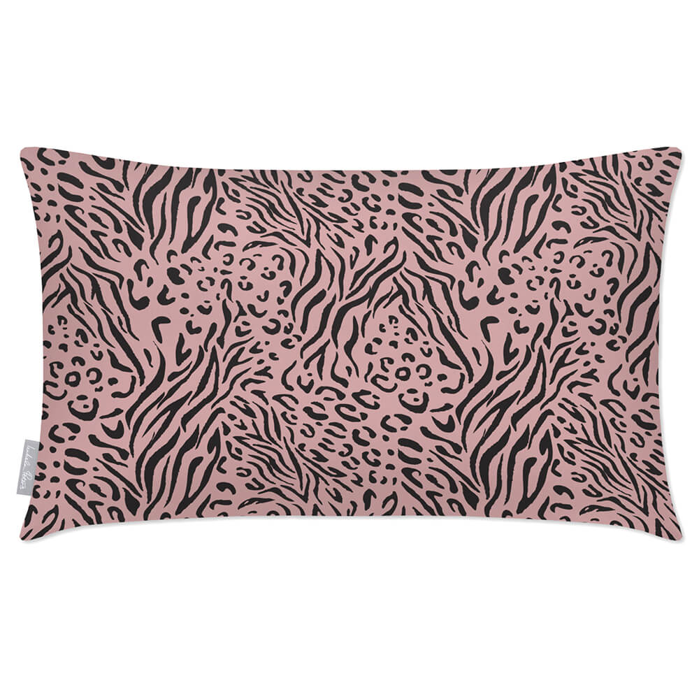 Outdoor Garden Waterproof Rectangle Cushion - Animal Fusion Print  Izabela Peters Rosewater 50 x 30 cm 