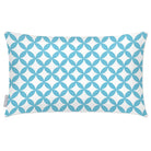 Outdoor Garden Waterproof Rectangle Cushion - Bahia - Celeste Blue And White 50 x 30 cm by Izabela Peters
