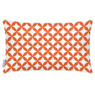 Outdoor Garden Waterproof Rectangle Cushion - Bahia - Morc Orange And White 50 x 30 cm by Izabela Peters