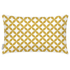 Outdoor Garden Waterproof Rectangle Cushion - Bahia - Mustard And White 50 x 30 cm by Izabela Peters