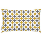 Outdoor Garden Waterproof Rectangle Cushion - Bahia - Mustard And Grey 50 x 30 cm by Izabela Peters
